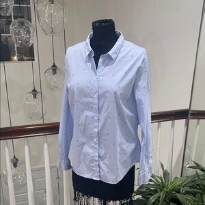 Zara Sky Blue Patterned Shirt